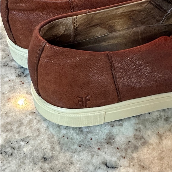 Men's Frye Brown Slip-On Leather Shoes - Picture 4 of 12